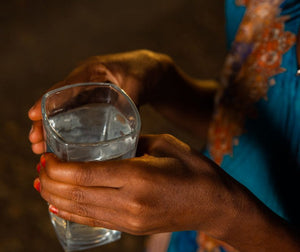 clean water in a glass