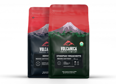 2-Pack Bundle - Ethiopia Yirgacheffe & Kenya AA 16 oz each - Volcanica Coffee