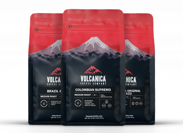 3-Pack Exotic Coffee Bundle, Brazil, Colombian, Costa Rica