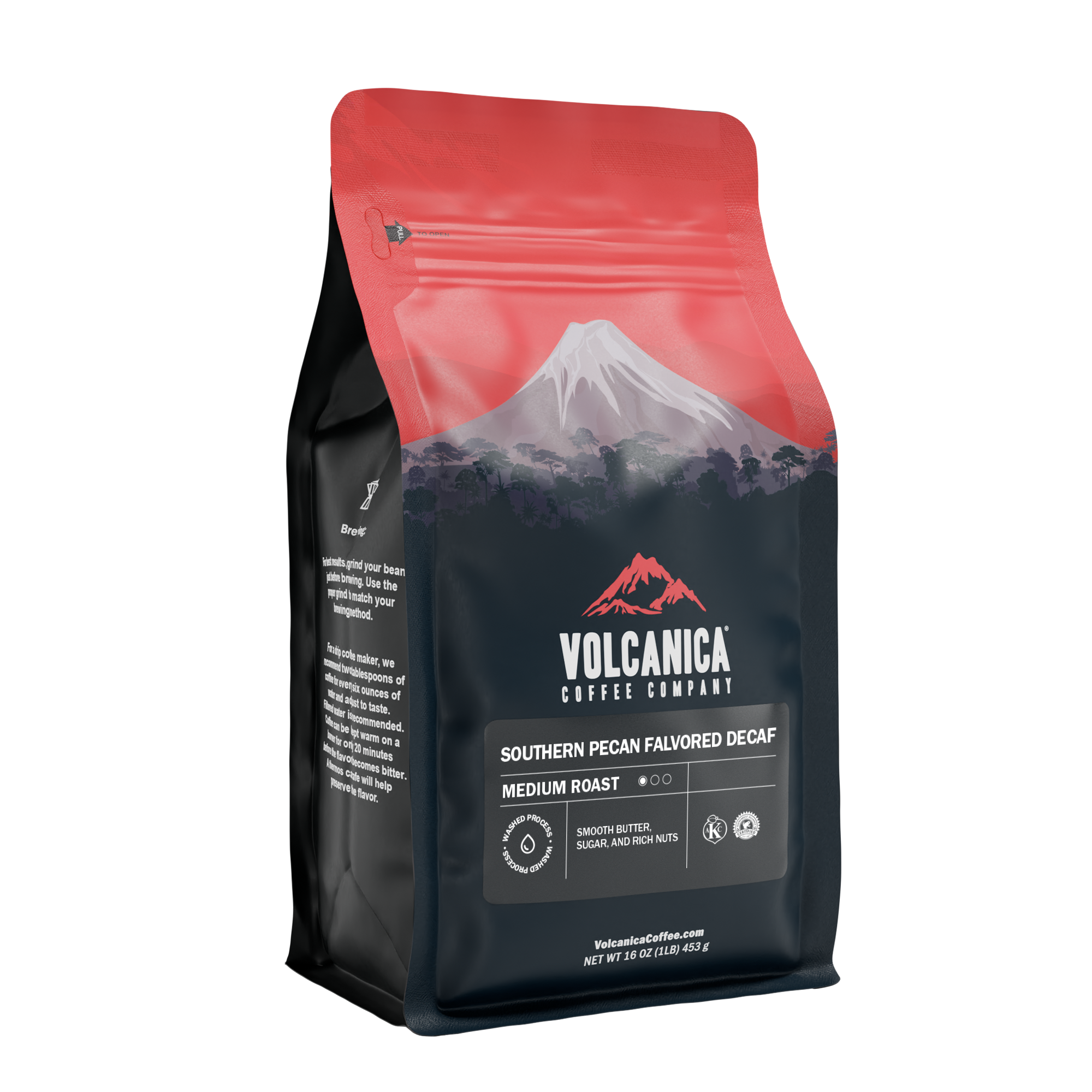 Southern Pecan Flavored Decaf Coffee - Volcanica Coffee
