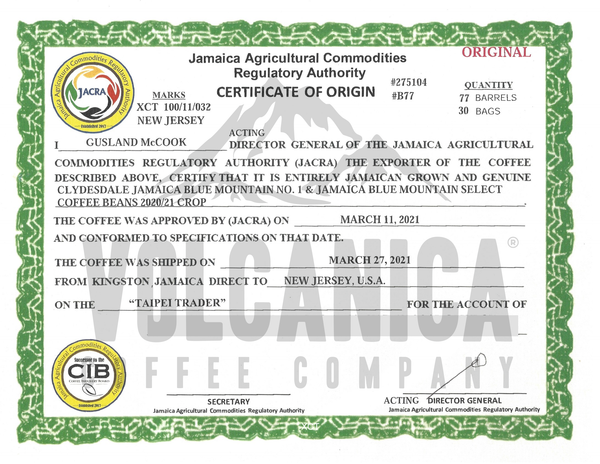 Jamaican Blue Mountain Peaberry Coffee