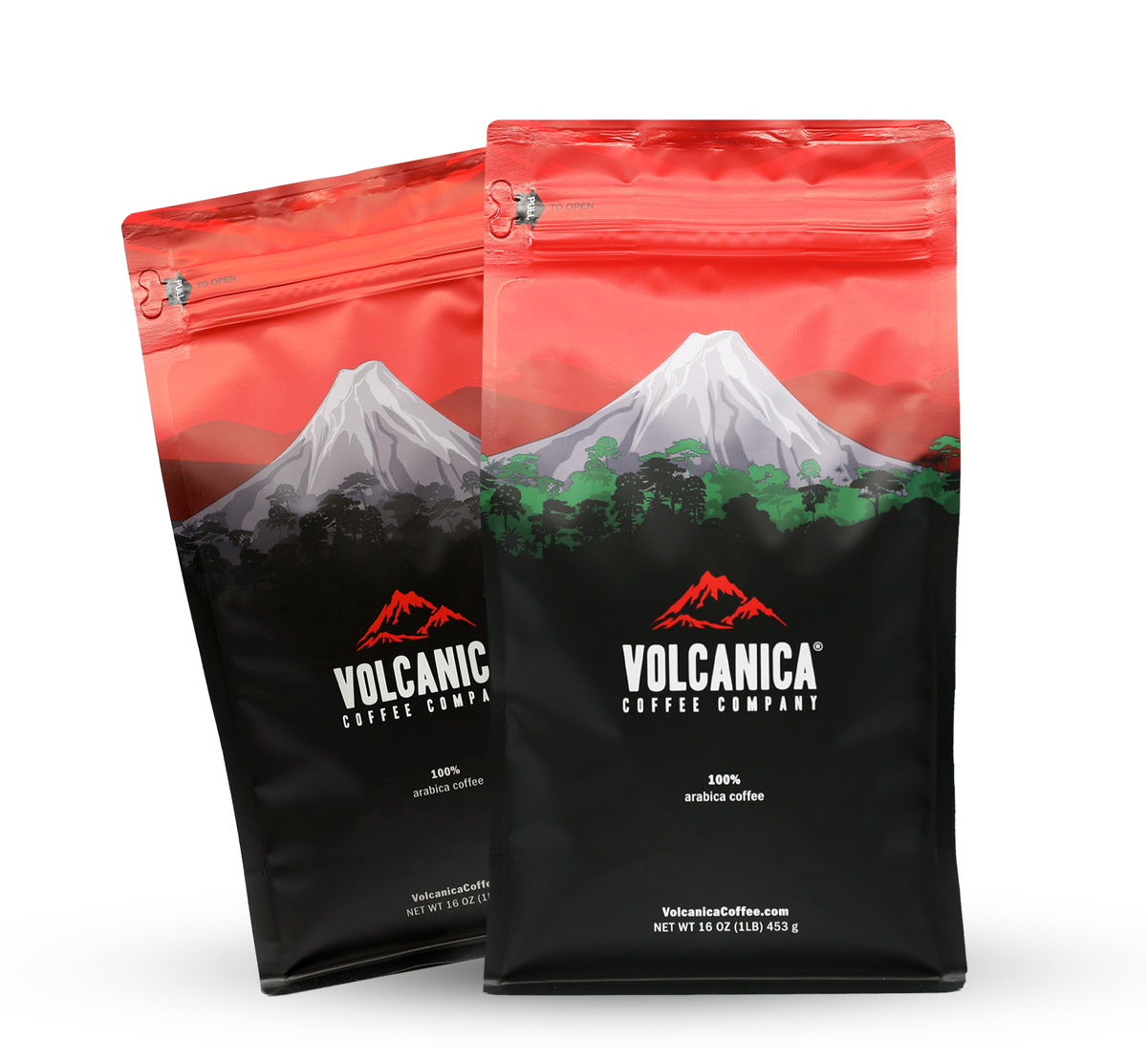 2-Pack Bundle - Ethiopia Yirgacheffe & Kenya AA (10% Discount) 16 oz each - Volcanica Coffee